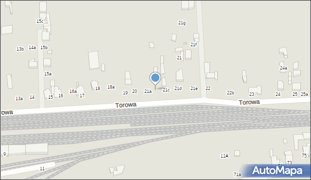 Zduńska Wola, Torowa, 21b, mapa Zduńska Wola