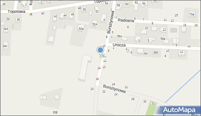 Zgłobice, Topolowa, 54a, mapa Zgłobice