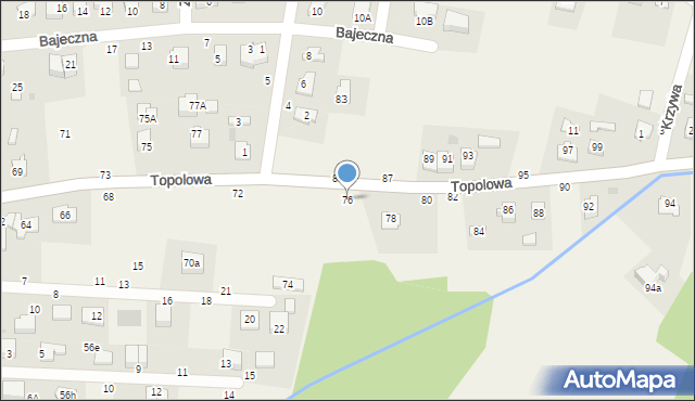 Zgłobice, Topolowa, 76, mapa Zgłobice