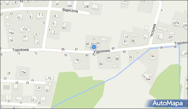 Zgłobice, Topolowa, 82, mapa Zgłobice