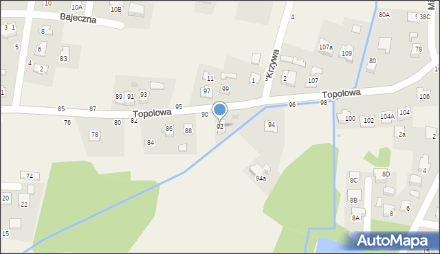 Zgłobice, Topolowa, 92, mapa Zgłobice