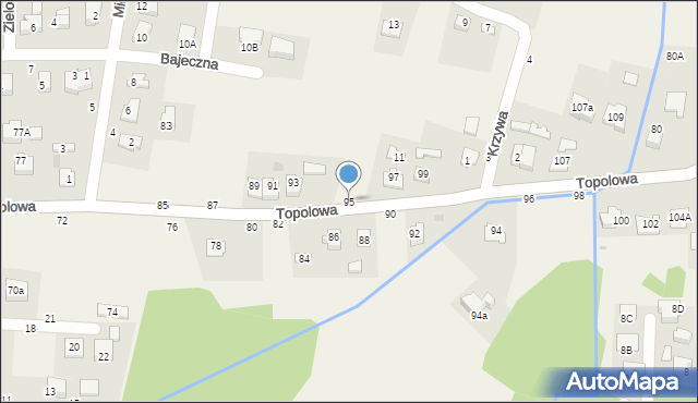 Zgłobice, Topolowa, 95, mapa Zgłobice