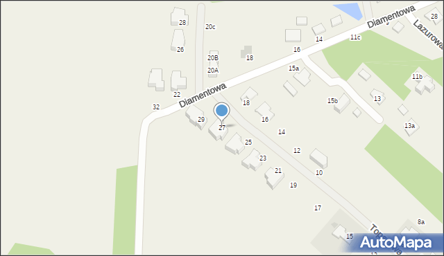 Żółtańce-Kolonia, Topazowa, 27, mapa Żółtańce-Kolonia