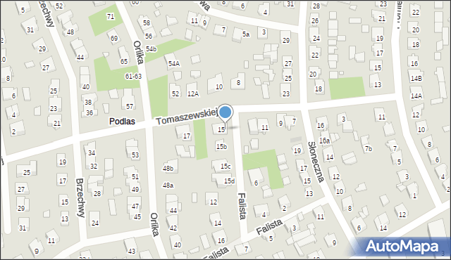 Żyrardów, Tomaszewskiej Agnieszki, 15a, mapa Żyrardów