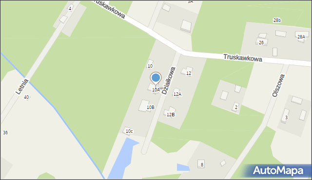 Adamów-Parcel, Truskawkowa, 10A, mapa Adamów-Parcel