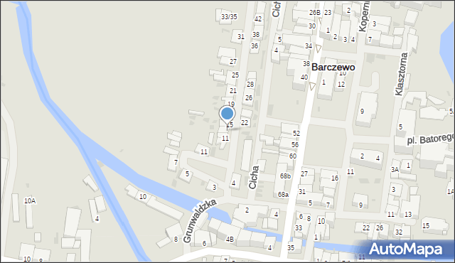 Barczewo, Traugutta Romualda, gen., 13, mapa Barczewo