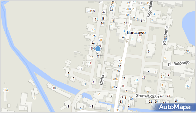 Barczewo, Traugutta Romualda, gen., 22, mapa Barczewo