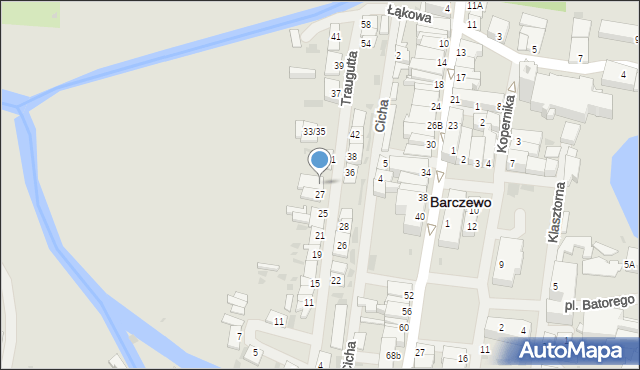 Barczewo, Traugutta Romualda, gen., 29, mapa Barczewo