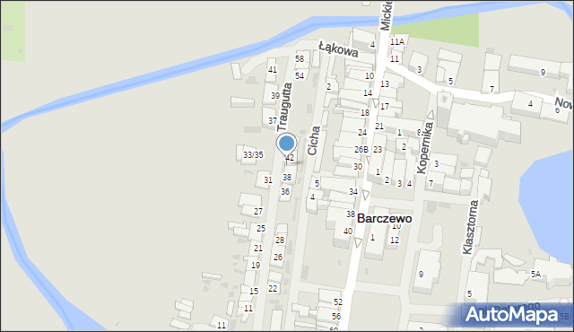 Barczewo, Traugutta Romualda, gen., 40, mapa Barczewo