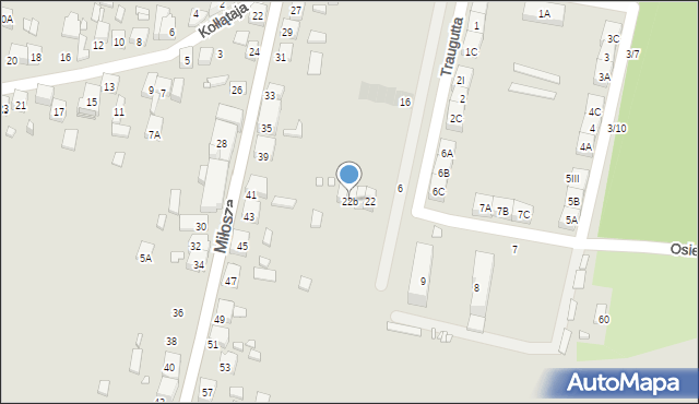 Będzin, Traugutta Romualda, gen., 22b, mapa Będzin