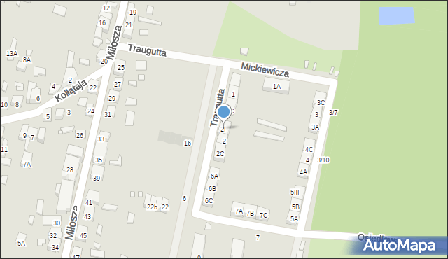 Będzin, Traugutta Romualda, gen., 2I, mapa Będzin