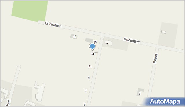 Białuń, Truskawkowa, 13, mapa Białuń