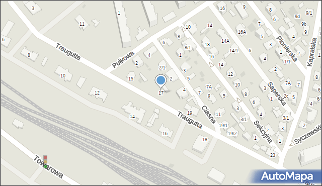 Białystok, Traugutta Romualda, gen., 17, mapa Białegostoku