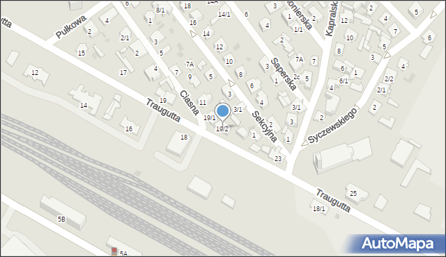 Białystok, Traugutta Romualda, gen., 19/2, mapa Białegostoku