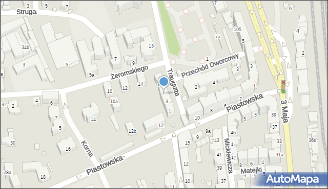 Bielsko-Biała, Traugutta Romualda, gen., 5, mapa Bielsko-Białej