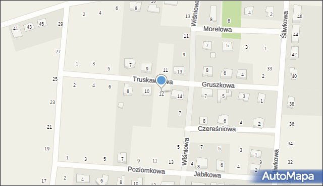 Biskupice, Truskawkowa, 12, mapa Biskupice