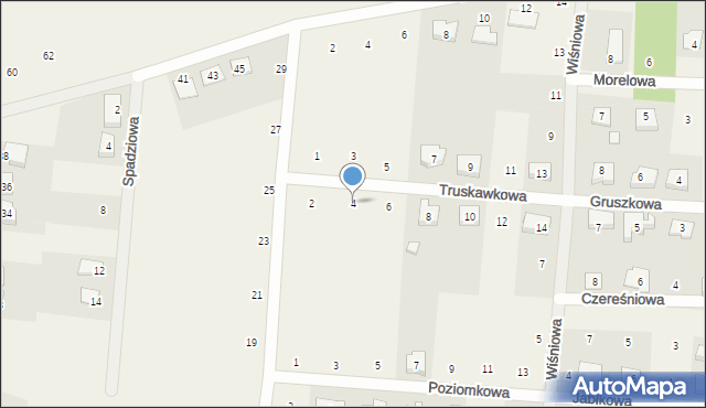 Biskupice, Truskawkowa, 4, mapa Biskupice