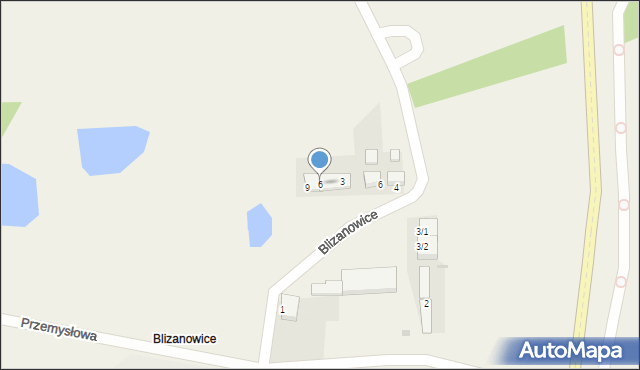 Blizanowice, Trestno, 6, mapa Blizanowice