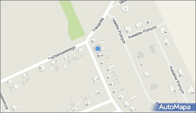 Bobolice, Traugutta Romualda, gen., 26, mapa Bobolice