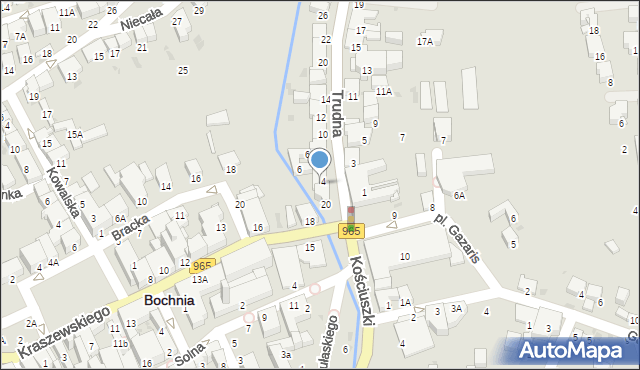 Bochnia, Trudna, 7, mapa Bochni