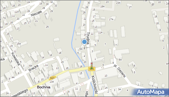 Bochnia, Trudna, 8, mapa Bochni