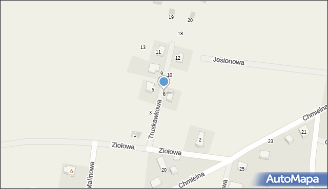 Bogdaszowice, Truskawkowa, 6, mapa Bogdaszowice
