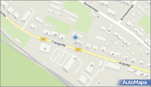 Boguszów-Gorce, Traugutta Romualda, gen., 24, mapa Boguszów-Gorce