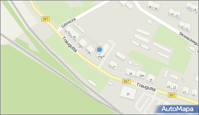 Boguszów-Gorce, Traugutta Romualda, gen., 27a, mapa Boguszów-Gorce