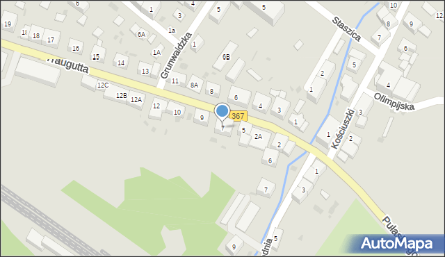 Boguszów-Gorce, Traugutta Romualda, gen., 7, mapa Boguszów-Gorce