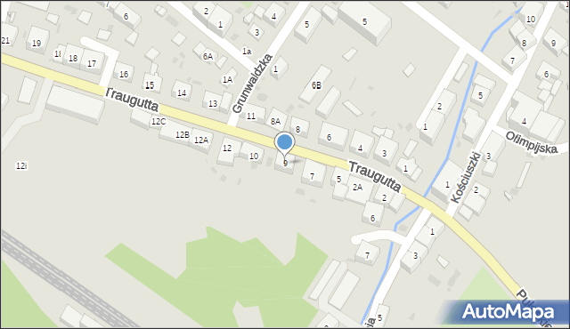 Boguszów-Gorce, Traugutta Romualda, gen., 9, mapa Boguszów-Gorce