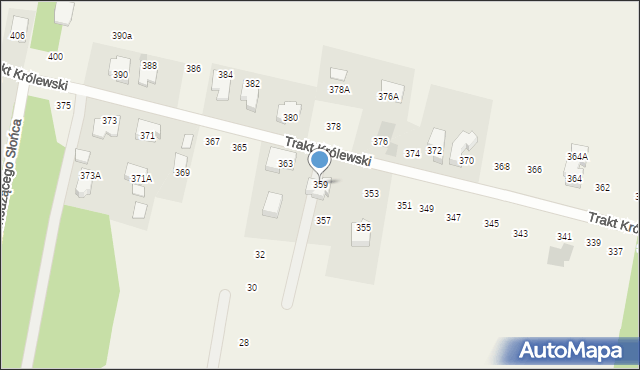 Borzęcin Mały, Trakt Królewski, 359, mapa Borzęcin Mały