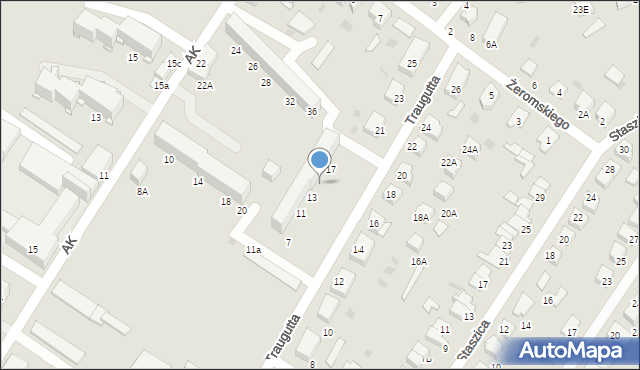 Braniewo, Traugutta Romualda, gen., 15, mapa Braniewo