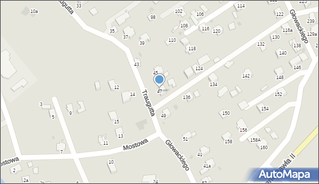 Brzozów, Traugutta Romualda, gen., 47, mapa Brzozów