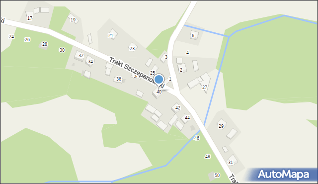 Bucze, Trakt Szczepanowski, 40, mapa Bucze