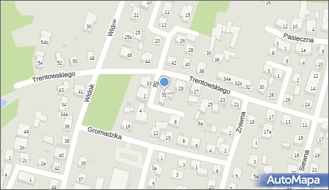 Bydgoszcz, Trentowskiego Bronisława, 31, mapa Bydgoszczy