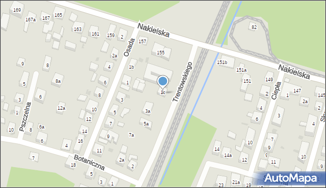 Bydgoszcz, Trentowskiego Bronisława, 1c, mapa Bydgoszczy