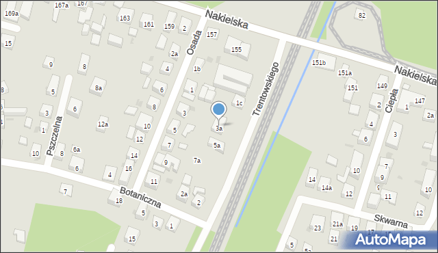 Bydgoszcz, Trentowskiego Bronisława, 3a, mapa Bydgoszczy