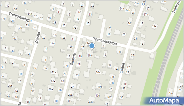 Bydgoszcz, Trentowskiego Bronisława, 9b, mapa Bydgoszczy