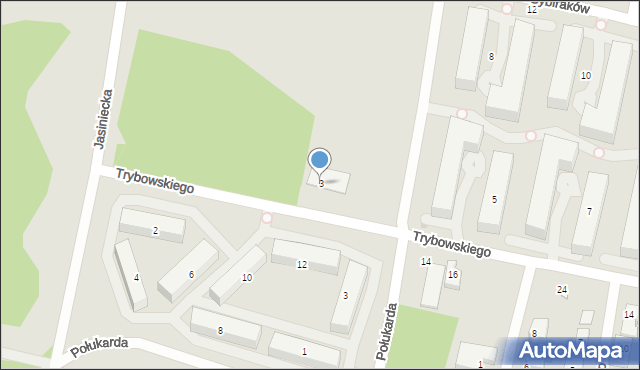 Bydgoszcz, Trybowskiego Zygmunta, ks., 3, mapa Bydgoszczy