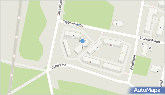 Bydgoszcz, Trybowskiego Zygmunta, ks., 6, mapa Bydgoszczy