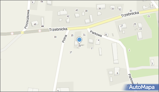 Cerekwica, Trzebnicka, 33, mapa Cerekwica