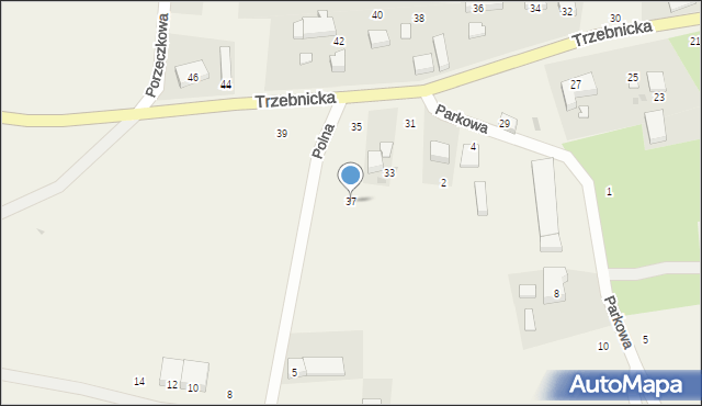 Cerekwica, Trzebnicka, 37, mapa Cerekwica