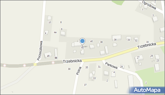 Cerekwica, Trzebnicka, 42, mapa Cerekwica