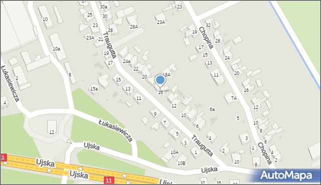 Chodzież, Traugutta Romualda, gen., 16, mapa Chodzież