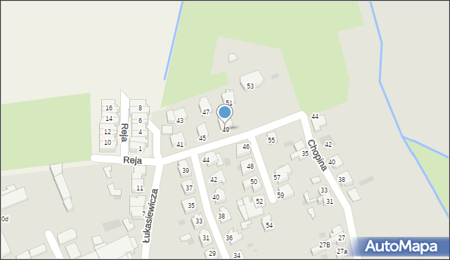 Chodzież, Traugutta Romualda, gen., 49, mapa Chodzież