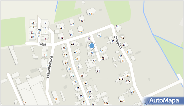 Chodzież, Traugutta Romualda, gen., 50, mapa Chodzież