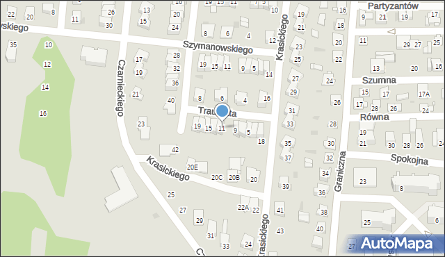 Ciechanów, Traugutta Romualda, gen., 11, mapa Ciechanów