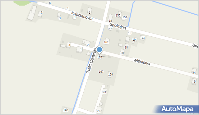 Cisiec, Trakt Cesarski, 165, mapa Cisiec