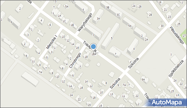 Czarna Białostocka, Traugutta Romualda, gen., 18A, mapa Czarna Białostocka