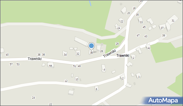 Czchów, Trawniki, 30, mapa Czchów